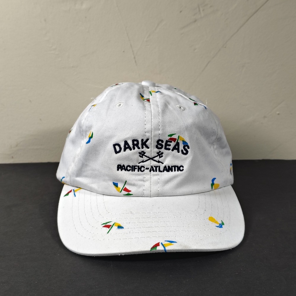 Dark Seas Division Hat Cap Strapback White Cotton Pacific-Atlantic Nautical